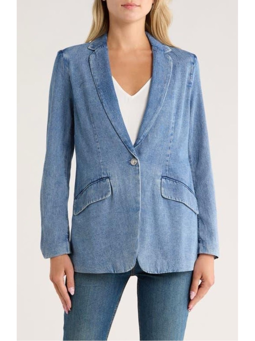 Rag & Bone Light Blue Denim Blazer
